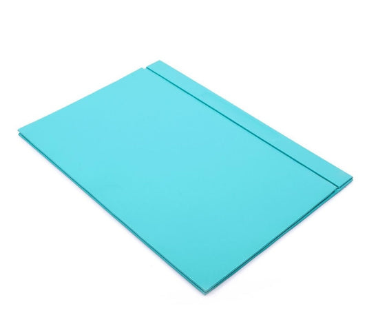 Luna Leder Schreibtischset 10 Zubehör Türkis mit doppeltem Dokumentenständer