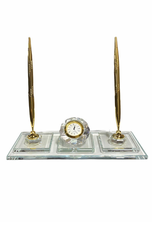 Namensschild aus Glas für den Schreibtisch