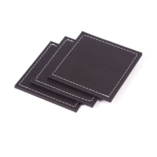 VEGA Leather Desk Set - 9 Accessories - Black