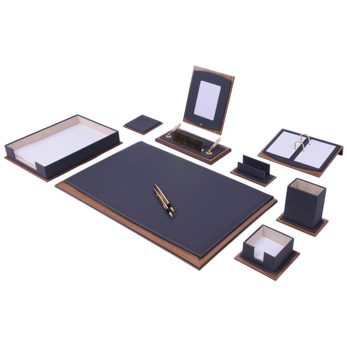 Star 11-Piece Desk Set with Single Tray — Green