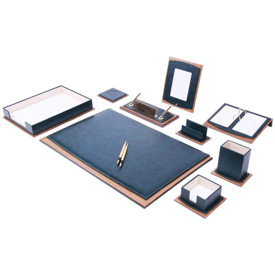 Star 11-Piece Desk Set with Single Tray — Green