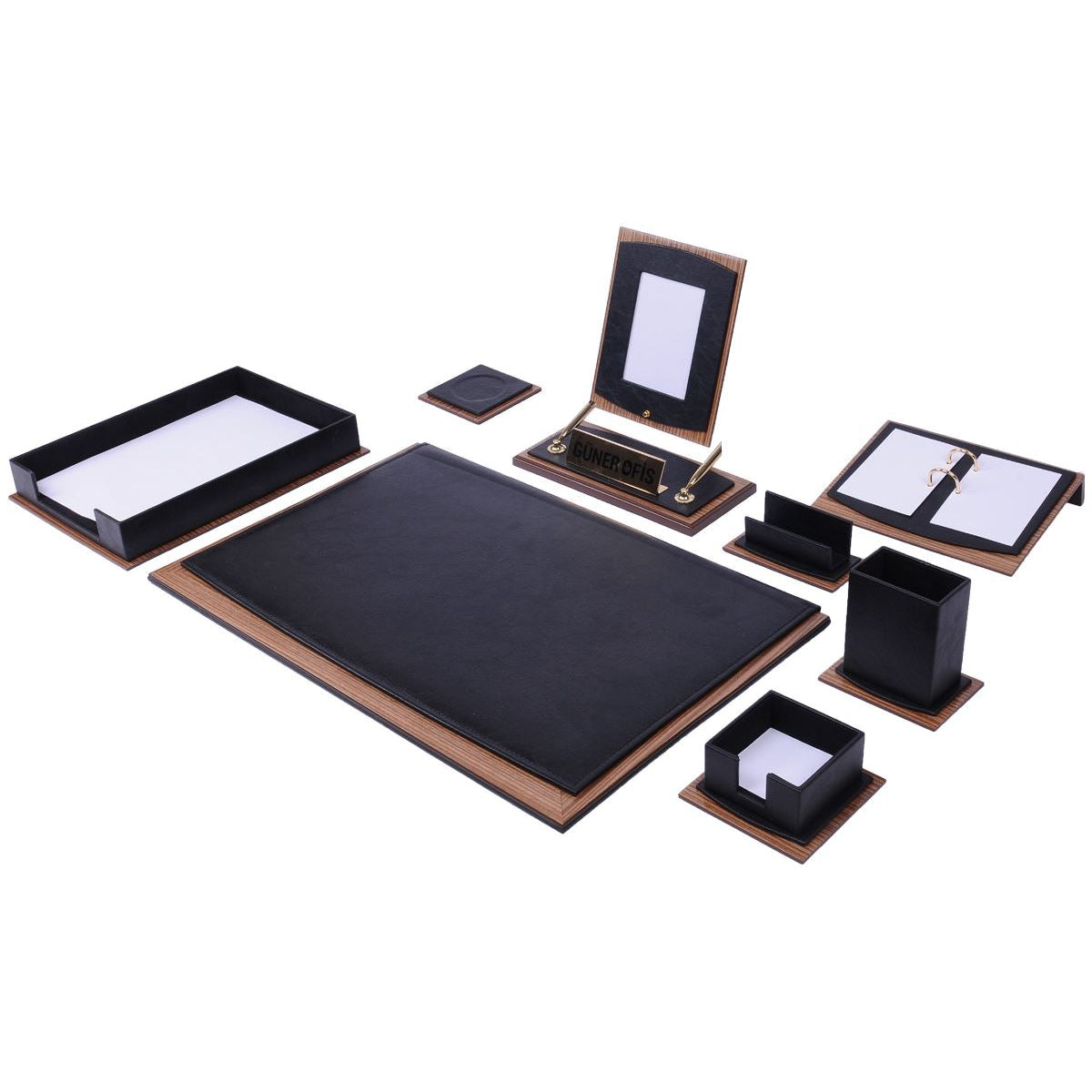 Star 11-Piece Desk Set with Single Tray — Green