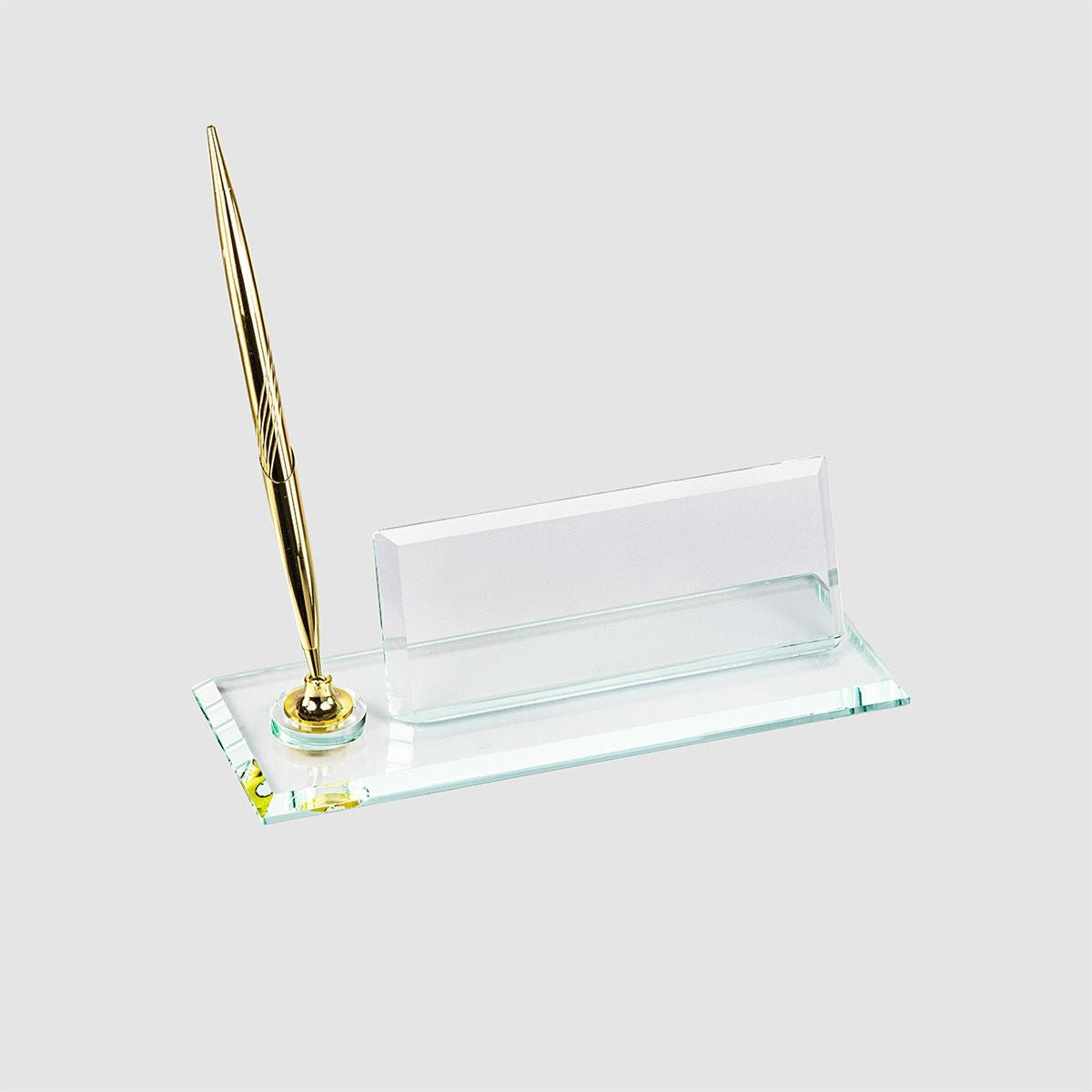 Glass Desk Name Plate - Golden