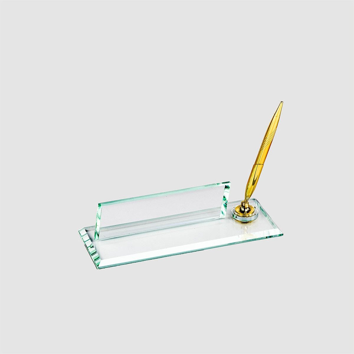 Glass Desk Name Plate - Golden