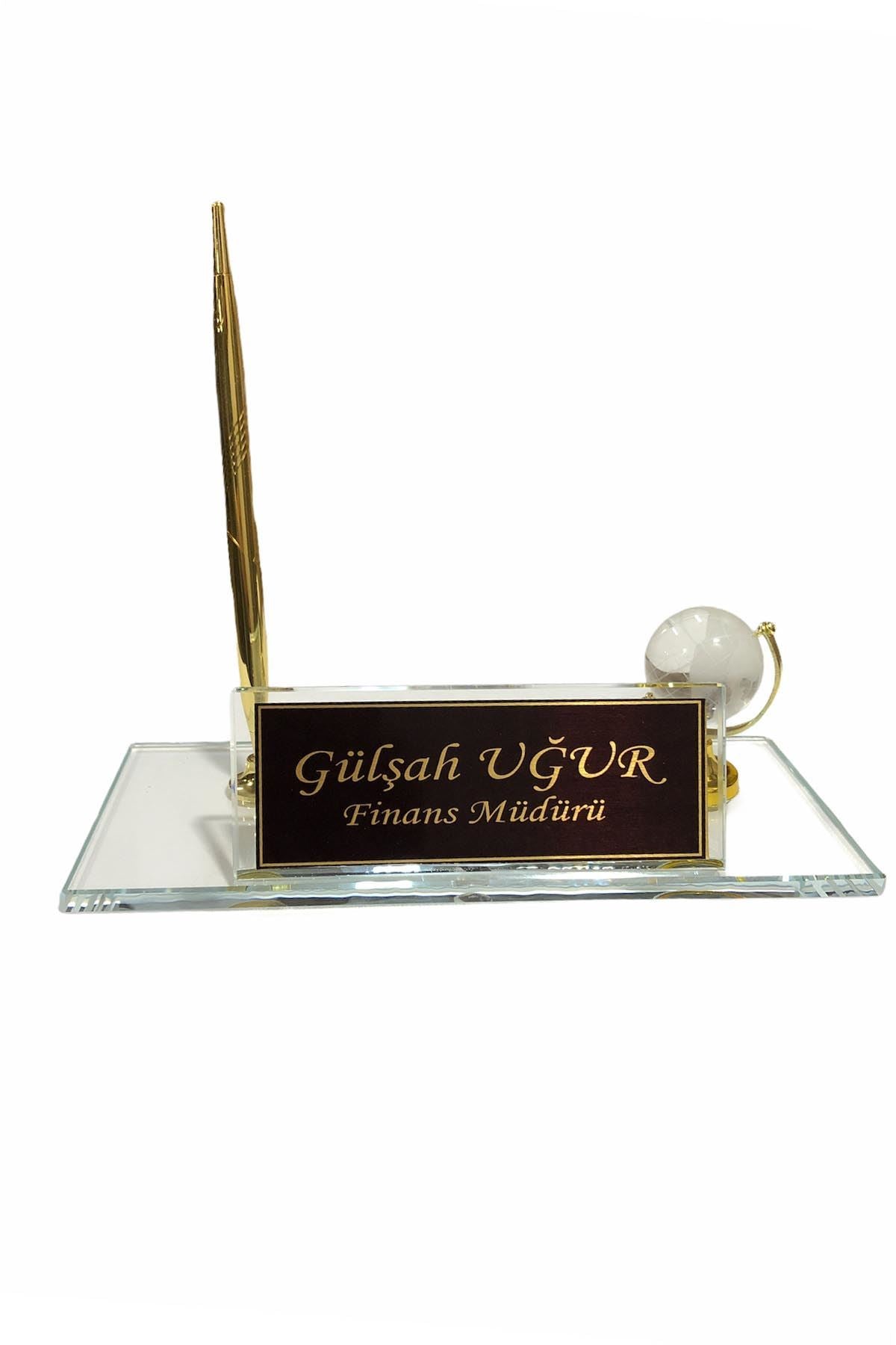 Glass Desk Name Plate