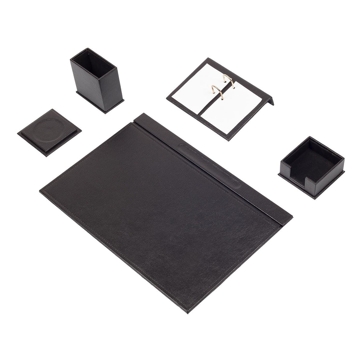 Luna 5-Piece Desk Set — Black