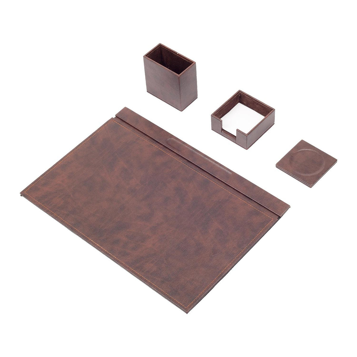 Luna 4-Piece Desk Set — Brown