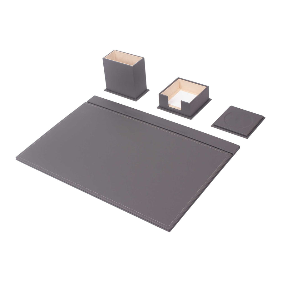 Luna 4-Piece Desk Set — Gray