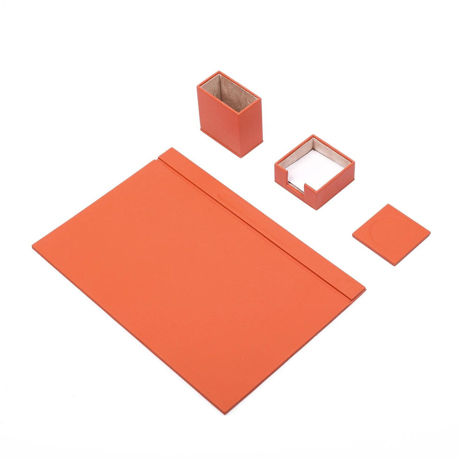 Luna 4-Piece Desk Set — Orange