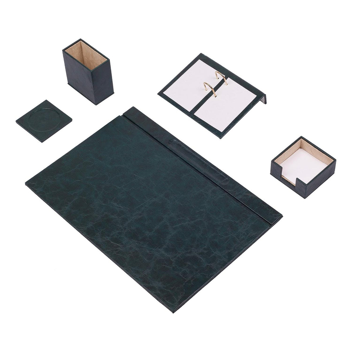 Luna 5-Piece Desk Set — Green