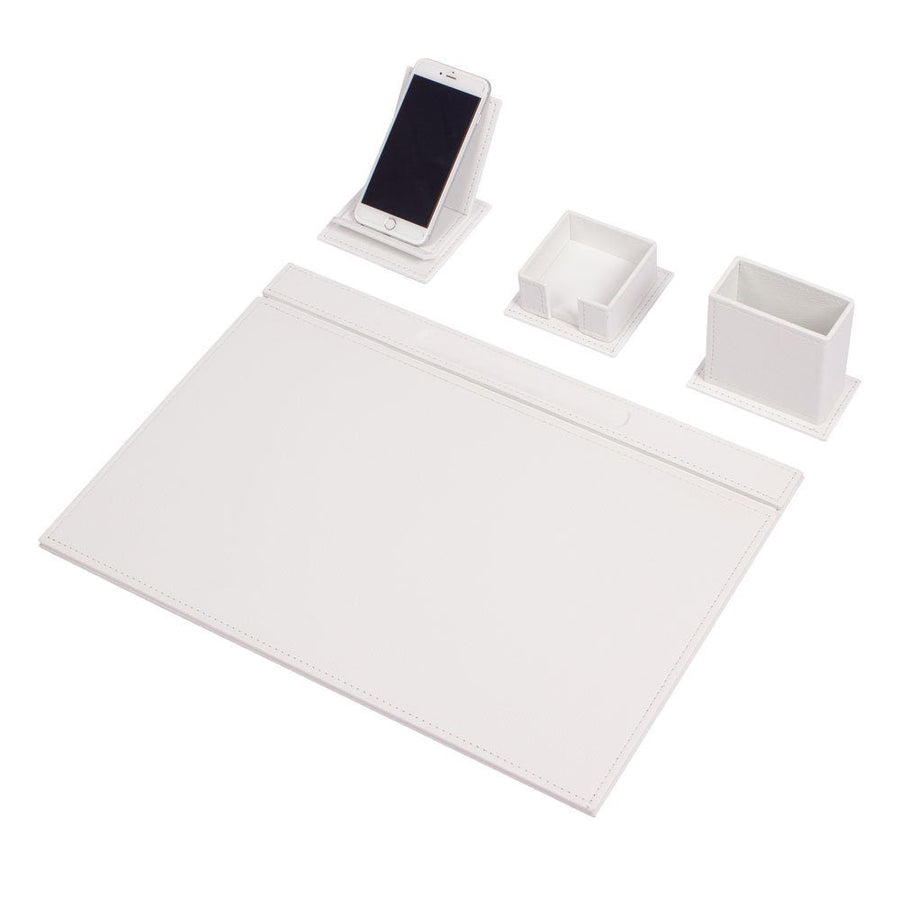 Vega 4-Piece Desk Set — White