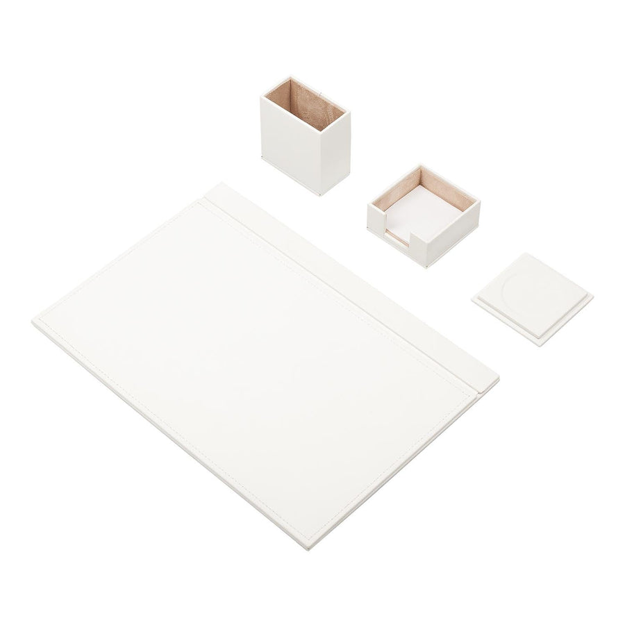 Luna 4-Piece Desk Set — White