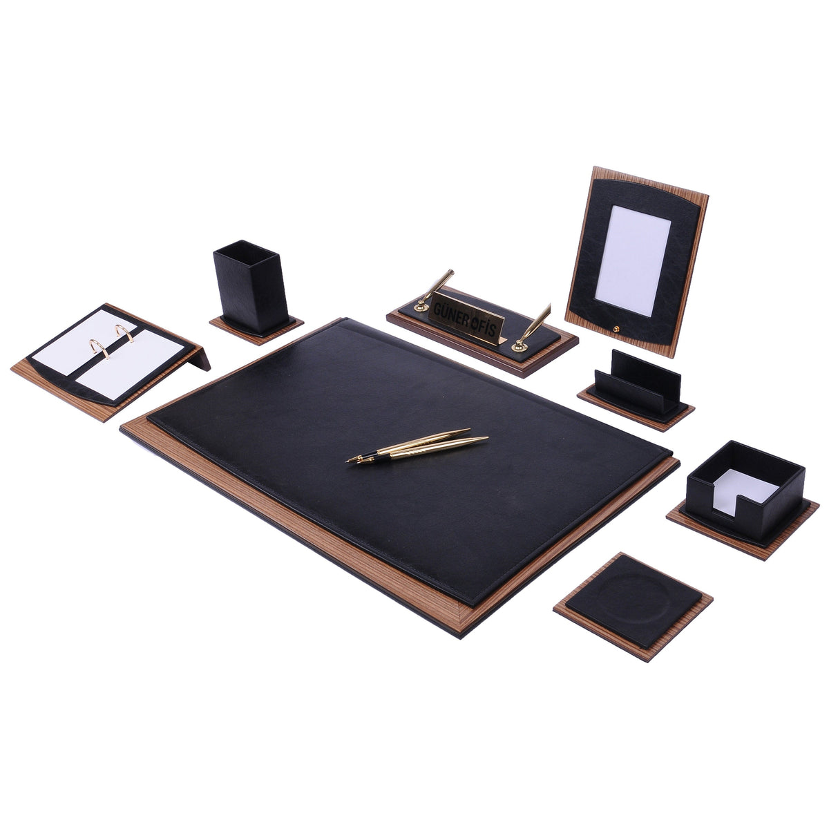 Star 10-Piece Desk Set with Photo Frame — Green