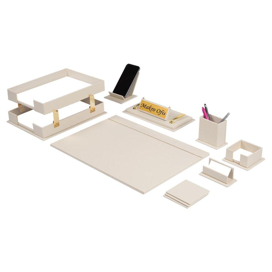 Galaxy 12-Piece Desk Set — Beige