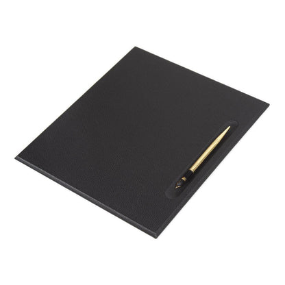 Faux Leather Signature Desk Pad With Round Coaster