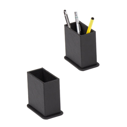 DORA Leather Desk Set - 11 Accessories - Black