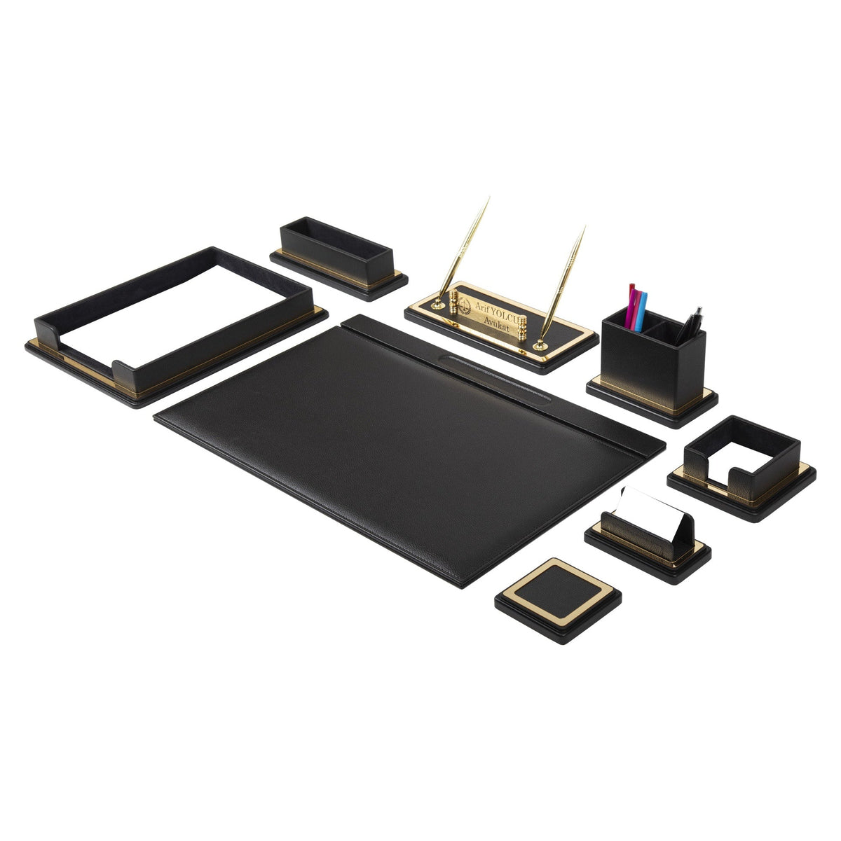 Pulsar 10-Piece Desk Set — Yellow