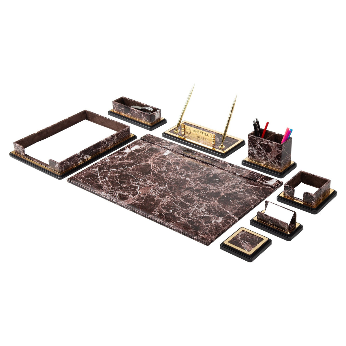 Pulsar 10-Piece Desk Set — Yellow