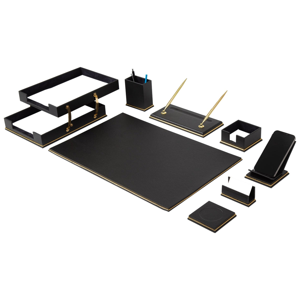 Cloud 10-Piece Desk Set — Brown